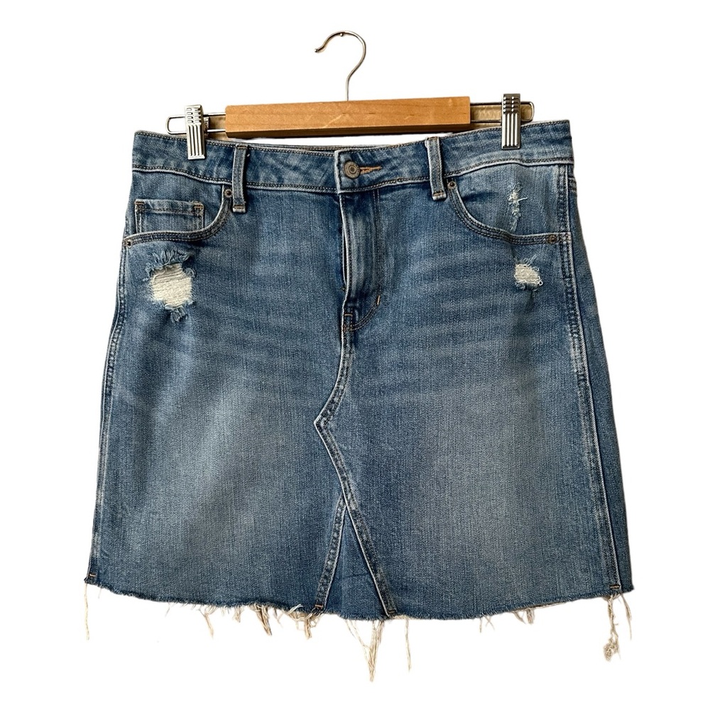 Old Navy Distressed Denim Skirt, Size M